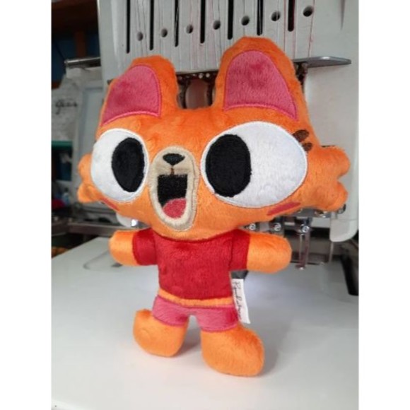 Lingokids plush Handmade Lisa Orange Cat 8.5" Tall safe Personalizable Adorable - Picture 3 of 6